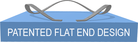 An image highlighting the patented flat end design of a wave spring by Rotor Clip, showcasing its unique configuration for optimized load distribution and enhanced performance in mechanical applications. This design ensures precise alignment and secure fastening, contributing to improved reliability and longevity