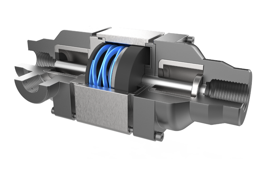 Coaxial valve application with multi-turn wave spring
