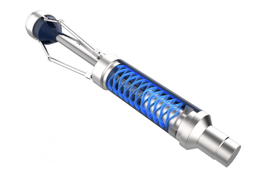 3d render of a multi-turn wave spring in a downhole drilling tool application