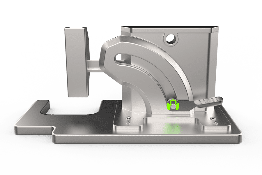 Rendered image of a poodle ring retaining a pivot or spring mechanism in a foot pedal assembly.