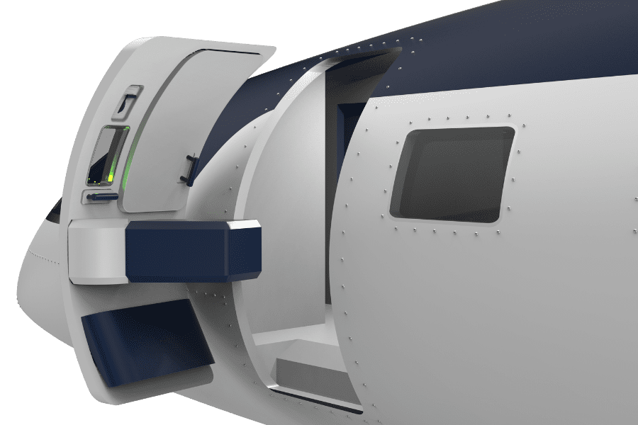 aircraft front entry door application render