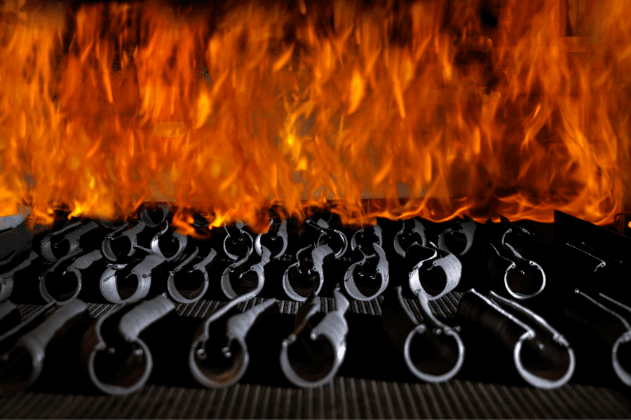 rotor clip heat treating retaining rings