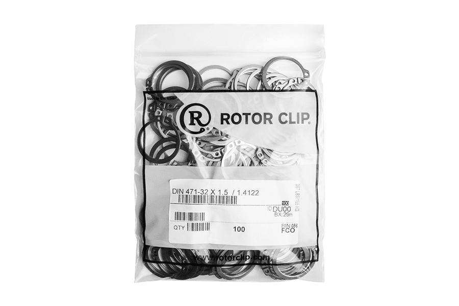 Bulk packaging for retaining rings