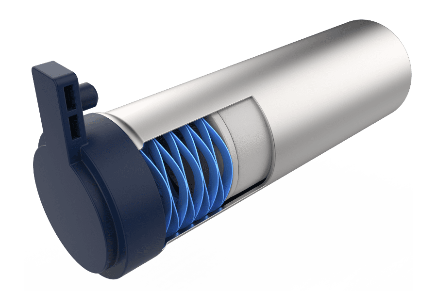 3d render of a multi-turn wave spring in a Oxygen Concentrator Application