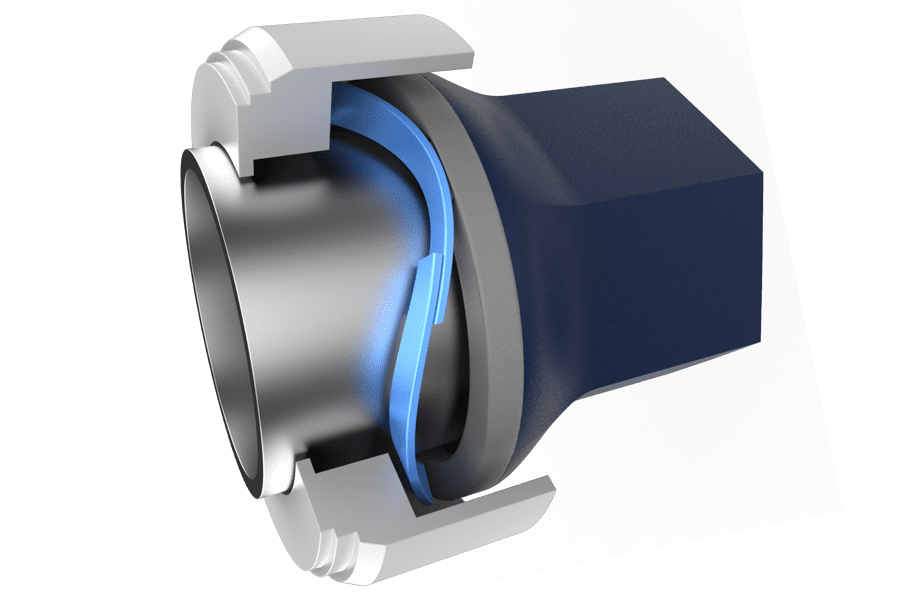 Single-turn wave spring providing retention and sealing force in a quick connector
