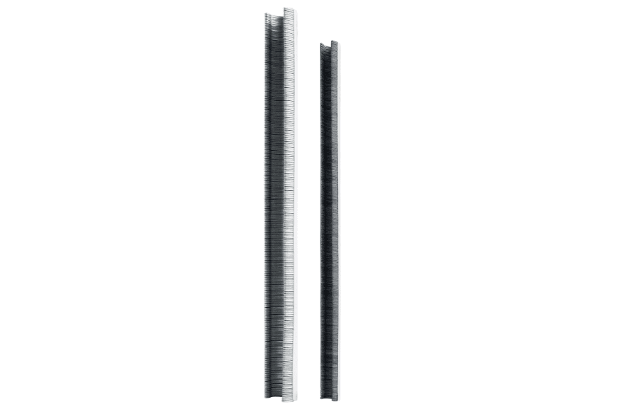 Retaining rings stacked on tape for packaging