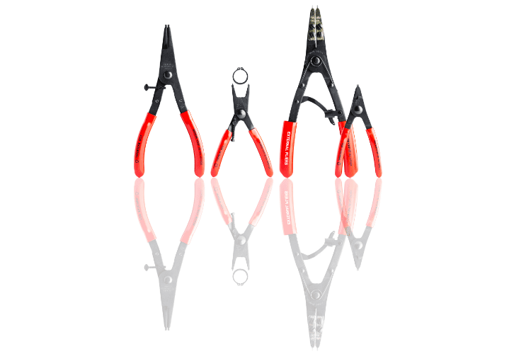 retaining ring installation tools with reflection