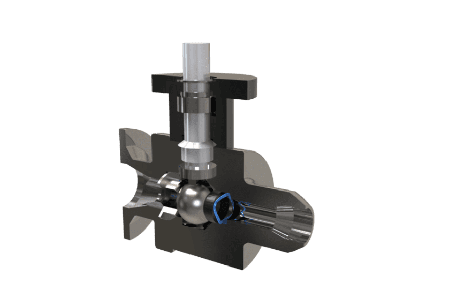 ball valve application with rotor clip nested wave spring