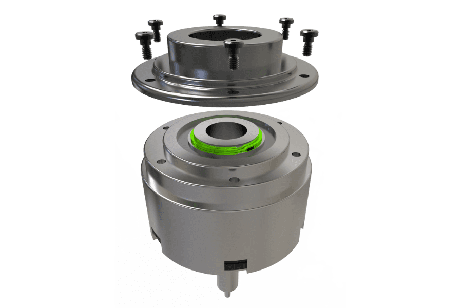 Spiral retaining ring used in a power drill torque coupling